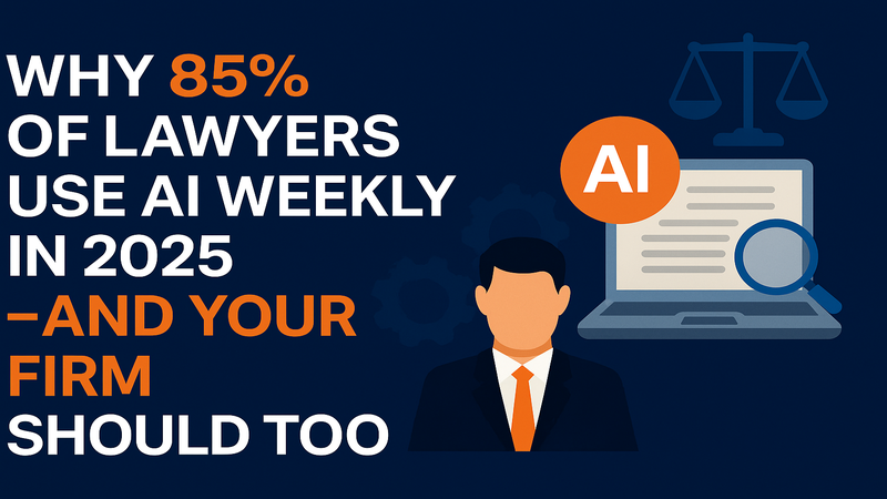 Why 85% of Lawyers Use AI Weekly in 2025 — And Your Firm Should Too